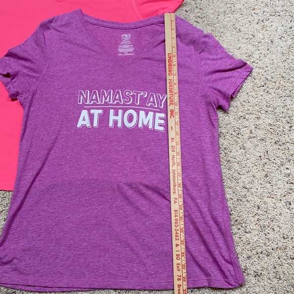 Women’s XL16-18 ATHLETIC cap sleeve Vneck t-shirts - Picture 2 of 6